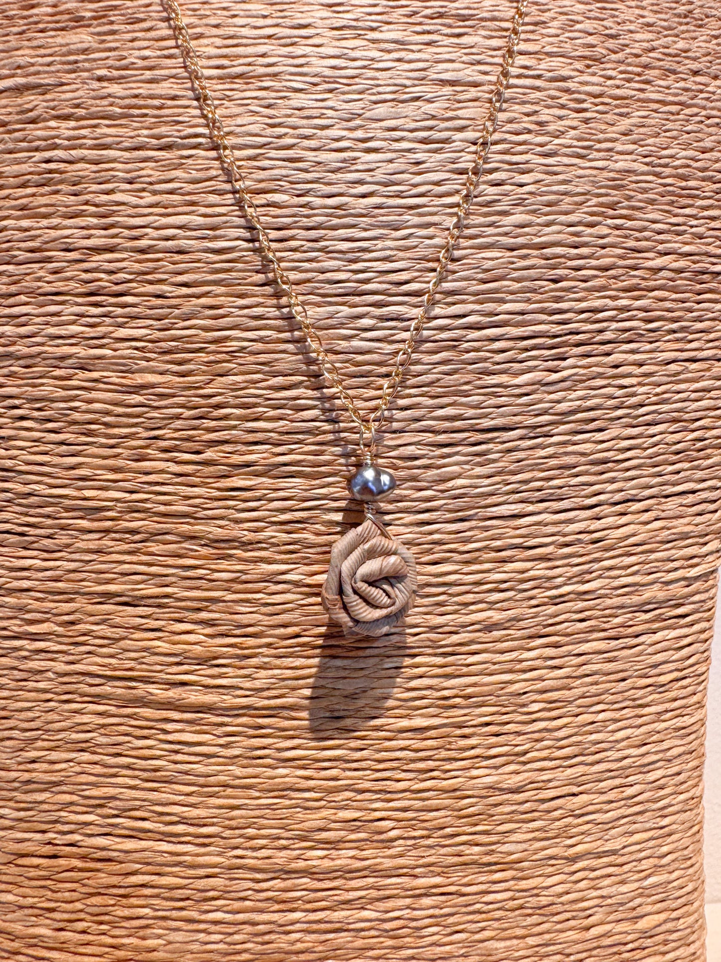 Lauhala Keshi Lokelani Necklace