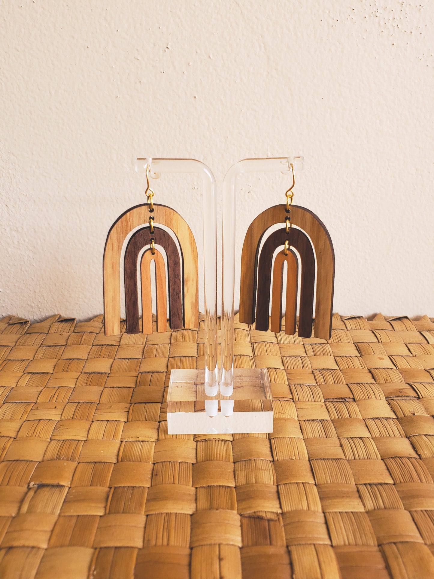 Retro Wood Earrings