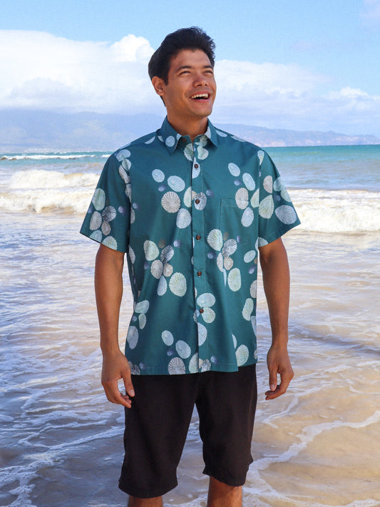 Aloha Shirt Teal ʻOpihi