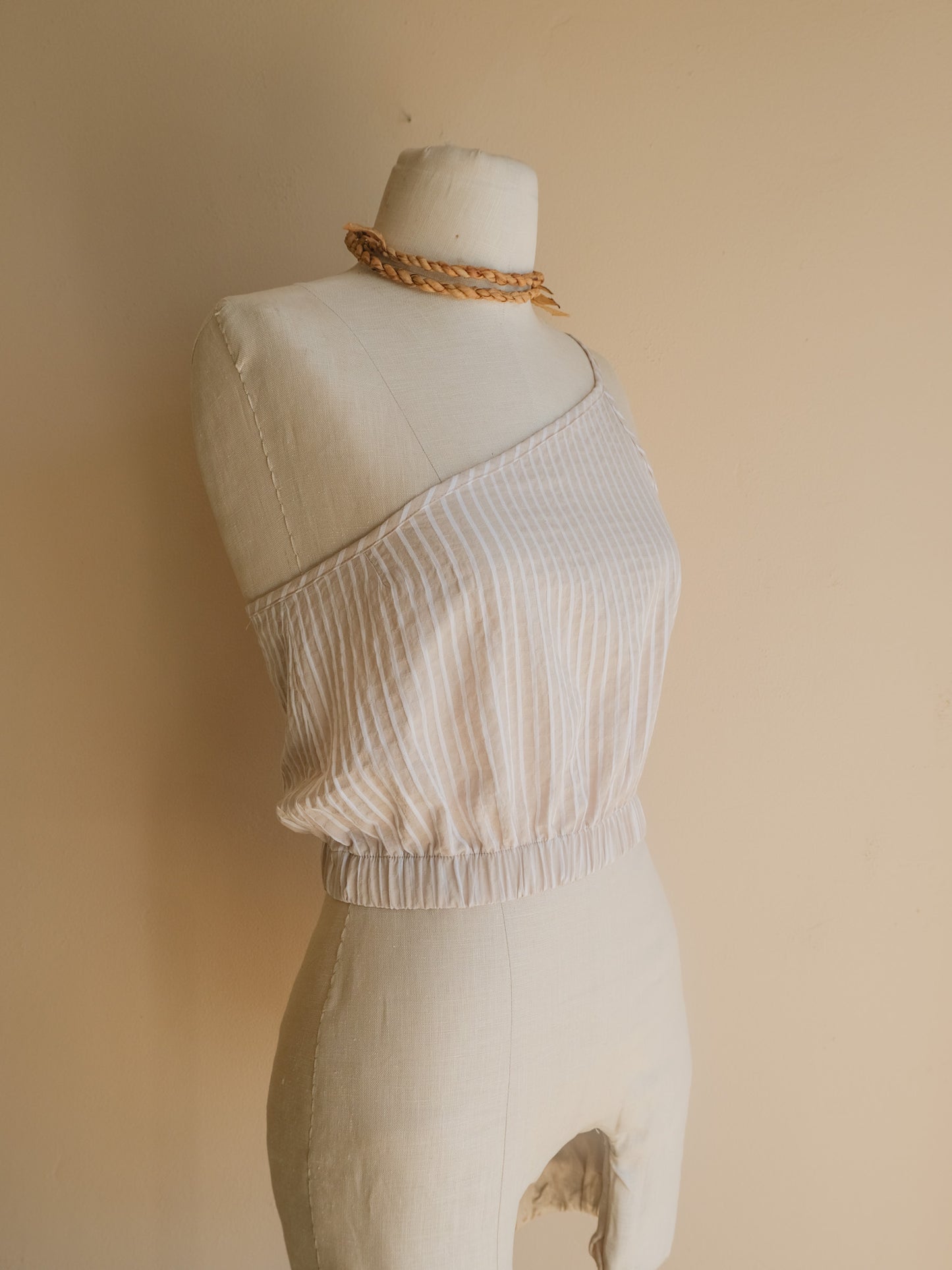 Hua Crop Top Sand Seersucker