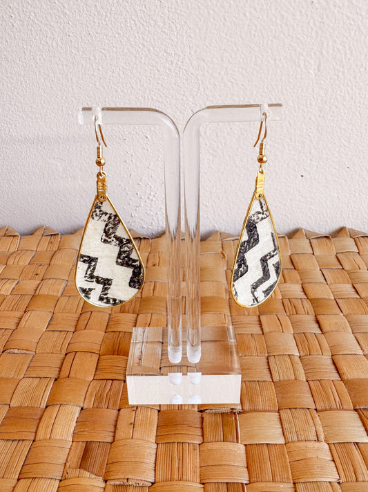 Kapa Earrings Natural Printed