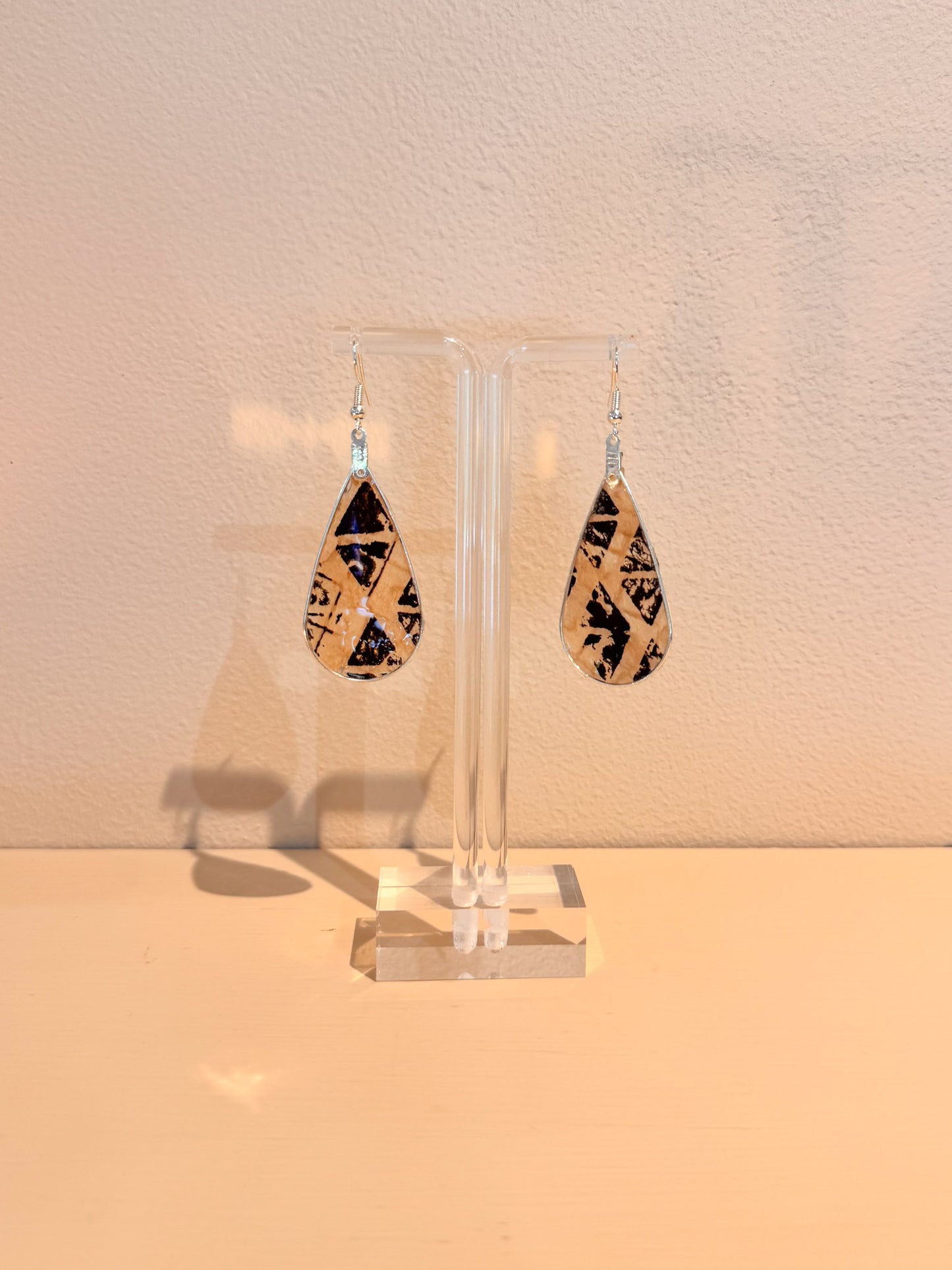 Kapa Earrings Natural Printed