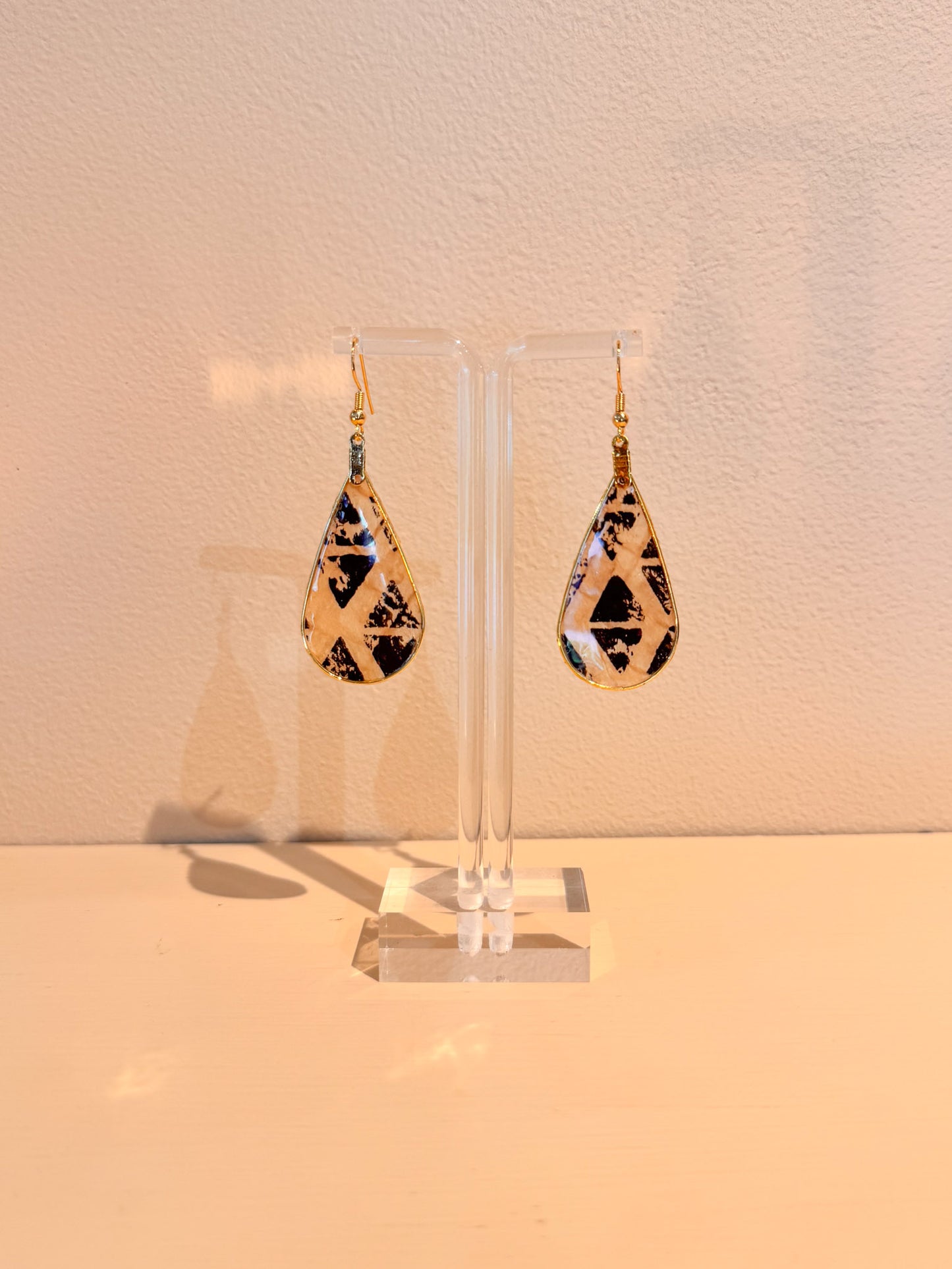 Kapa Earrings Natural Printed