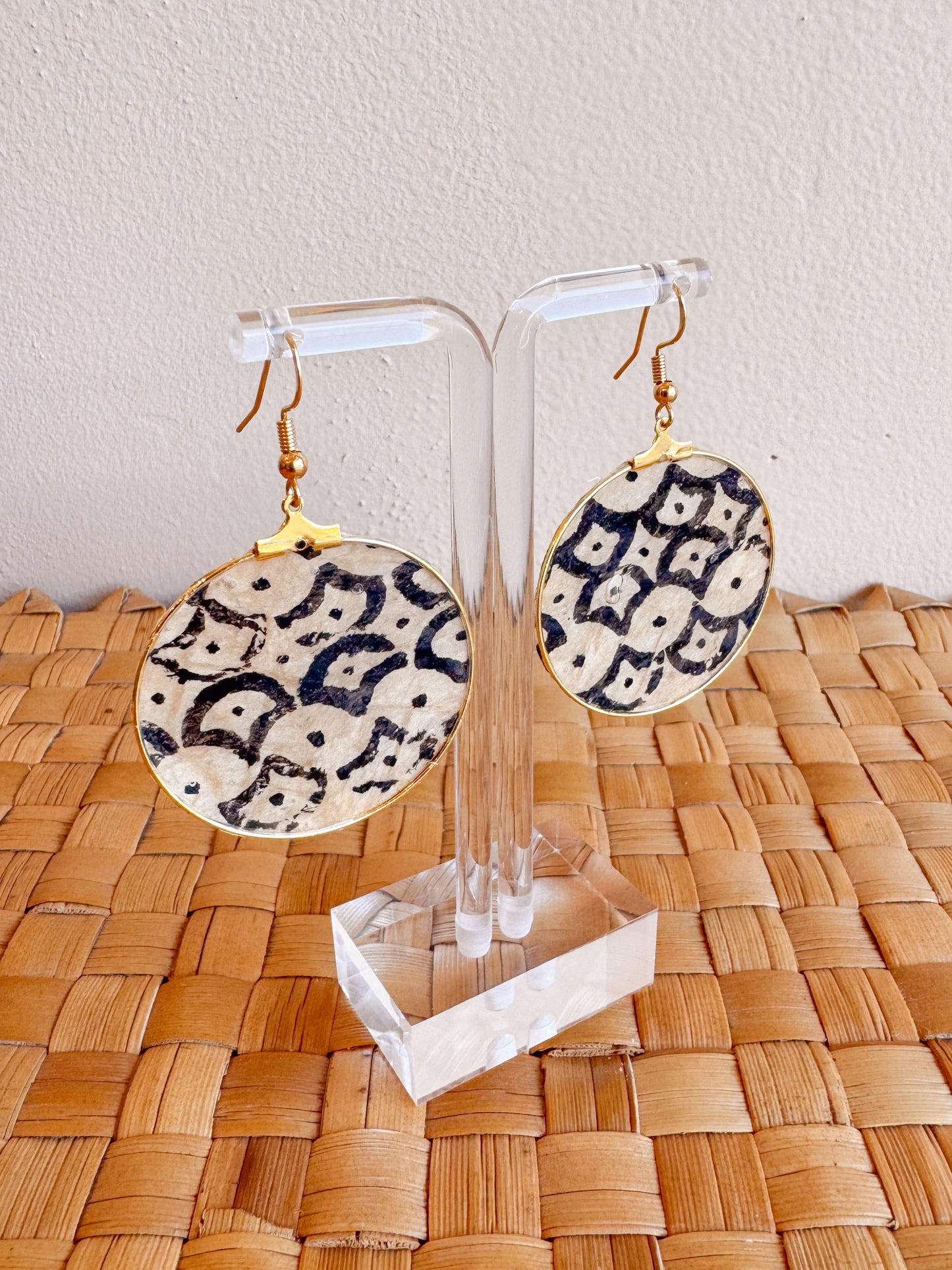 Kapa Earrings Natural Printed