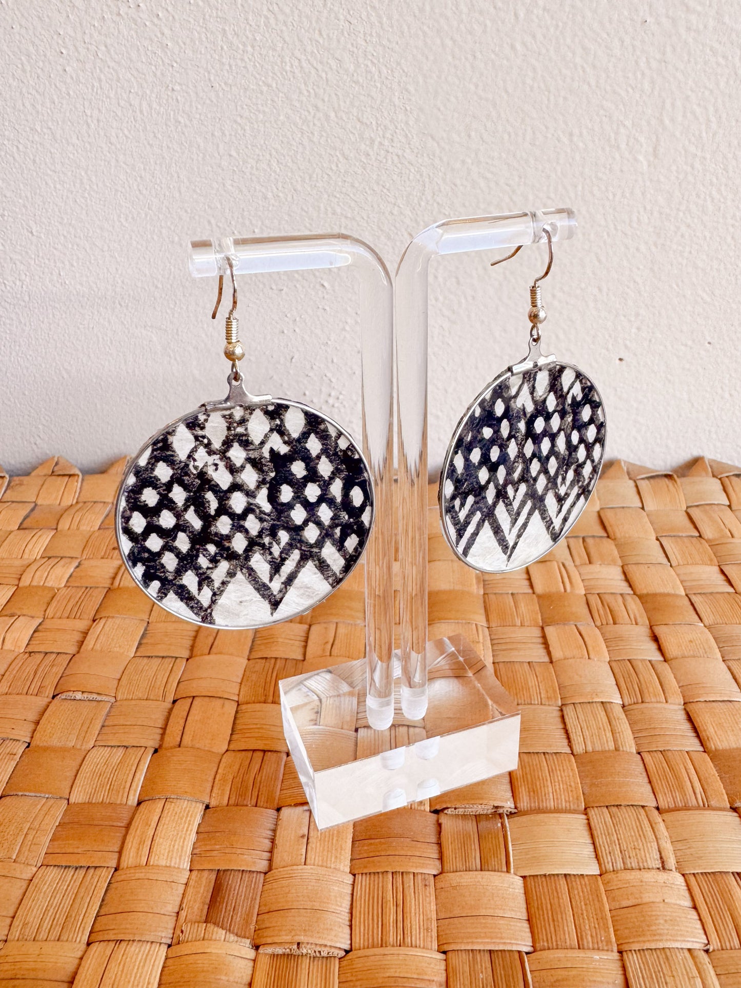 Kapa Earrings Natural Printed