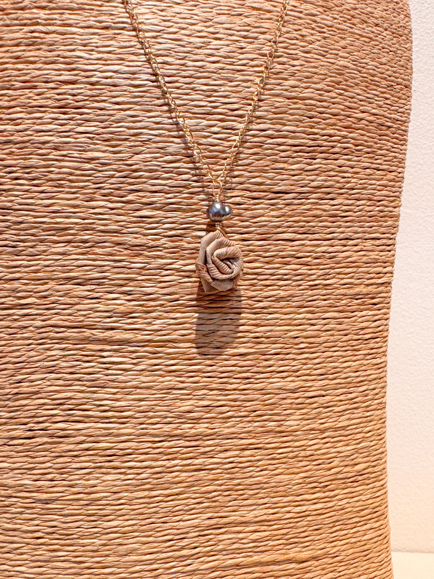 Lauhala Keshi Lokelani Necklace