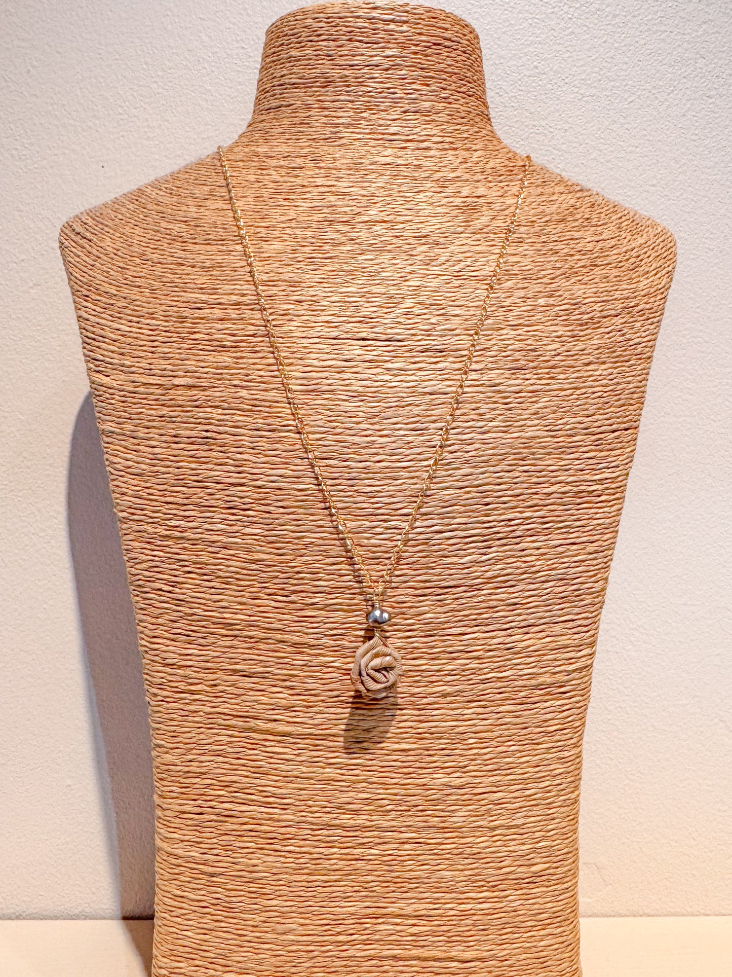 Lauhala Keshi Lokelani Necklace