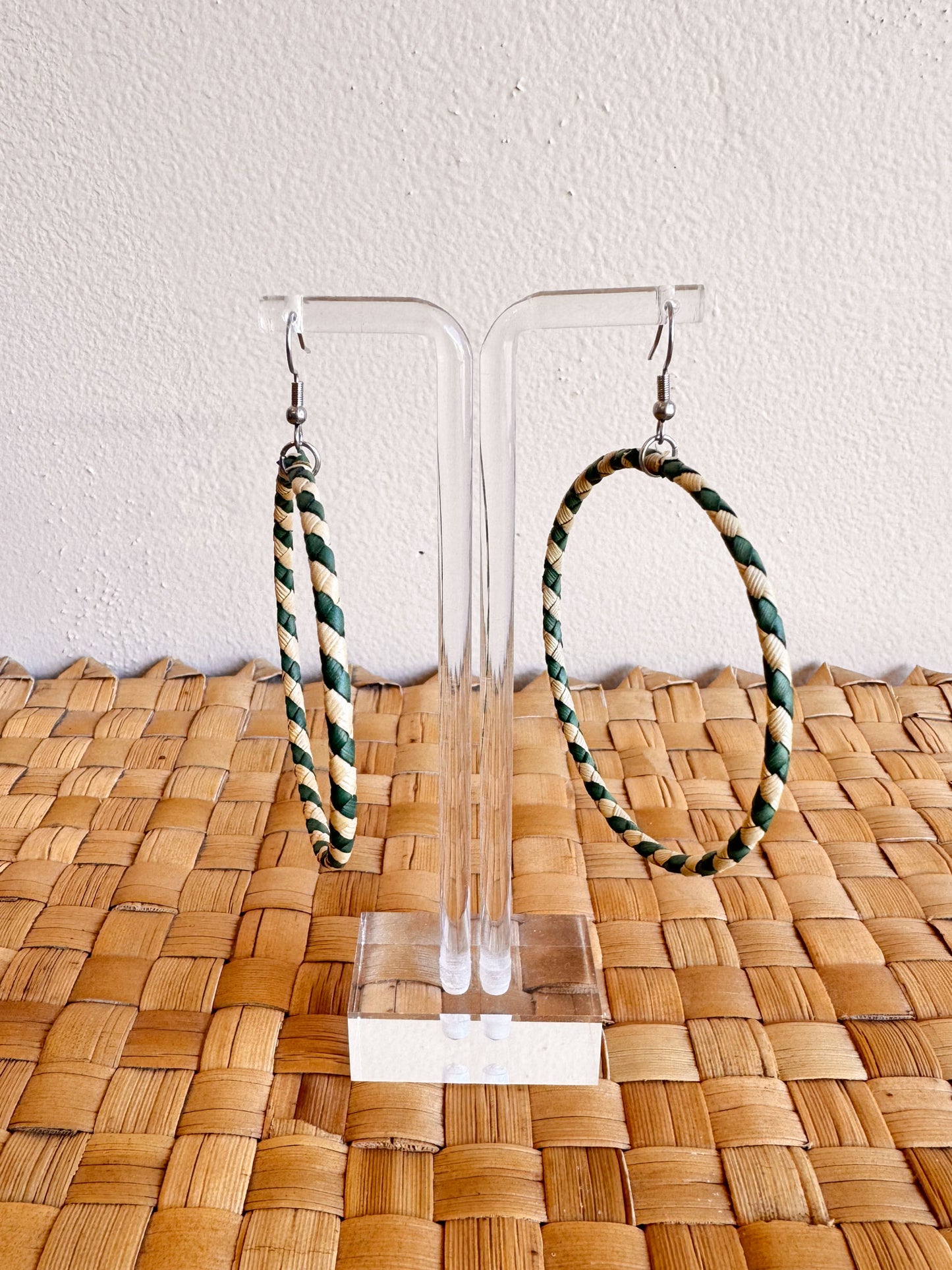 Lauhala Two-Tone Hoop Earrings