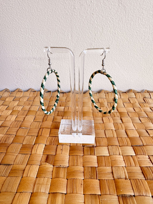 Lauhala Two-Tone Hoop Earrings