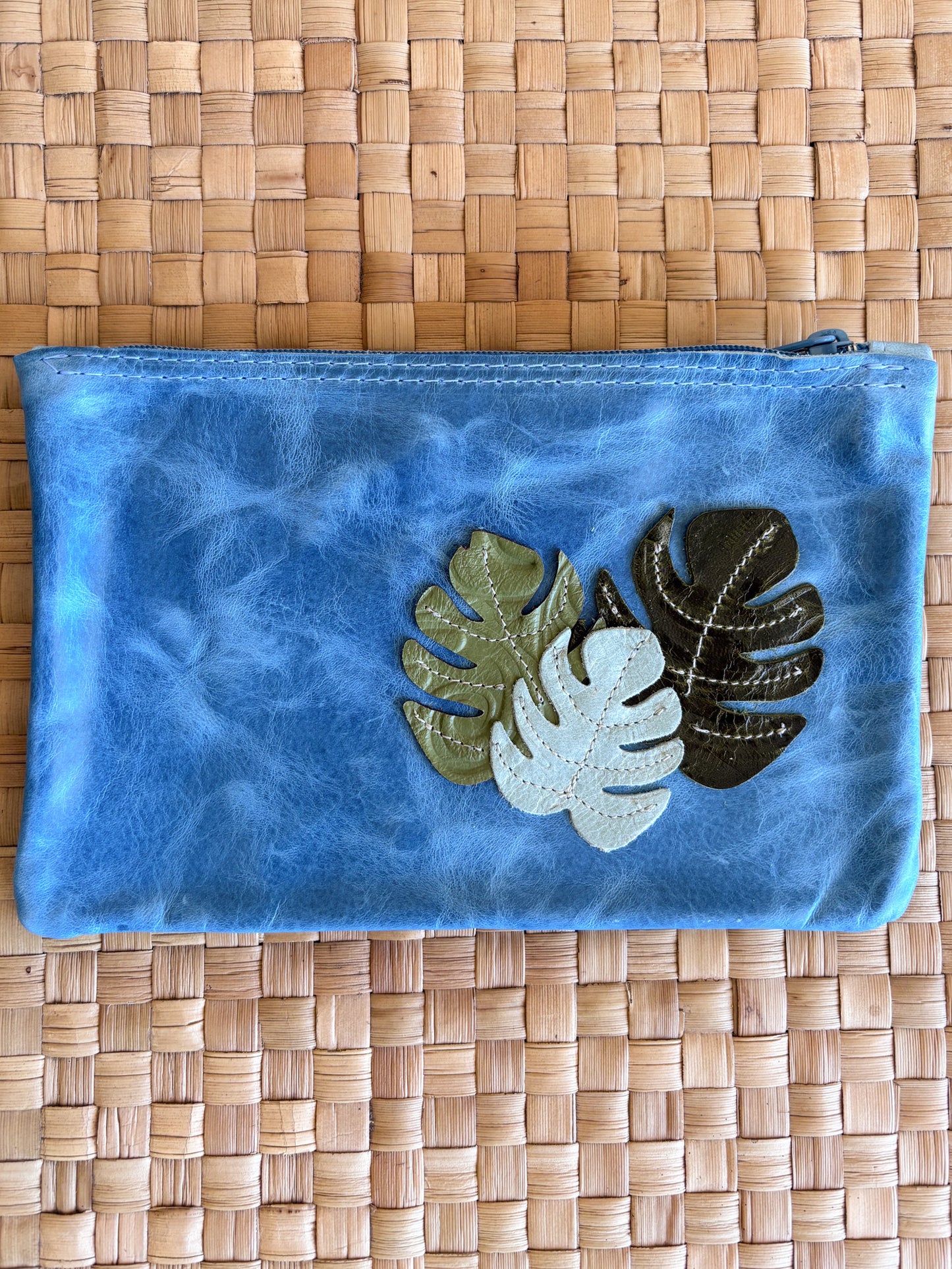Leather Leʻaleʻa Zip Pouch