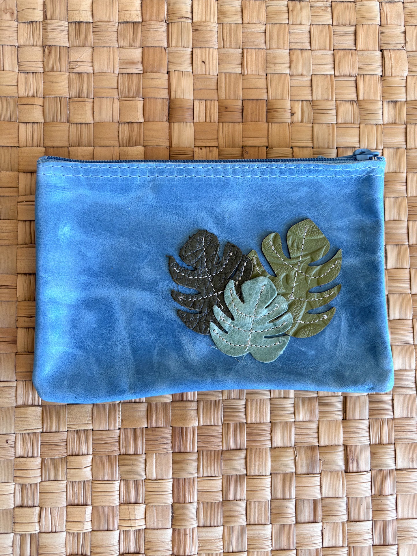 Leather Leʻaleʻa Zip Pouch