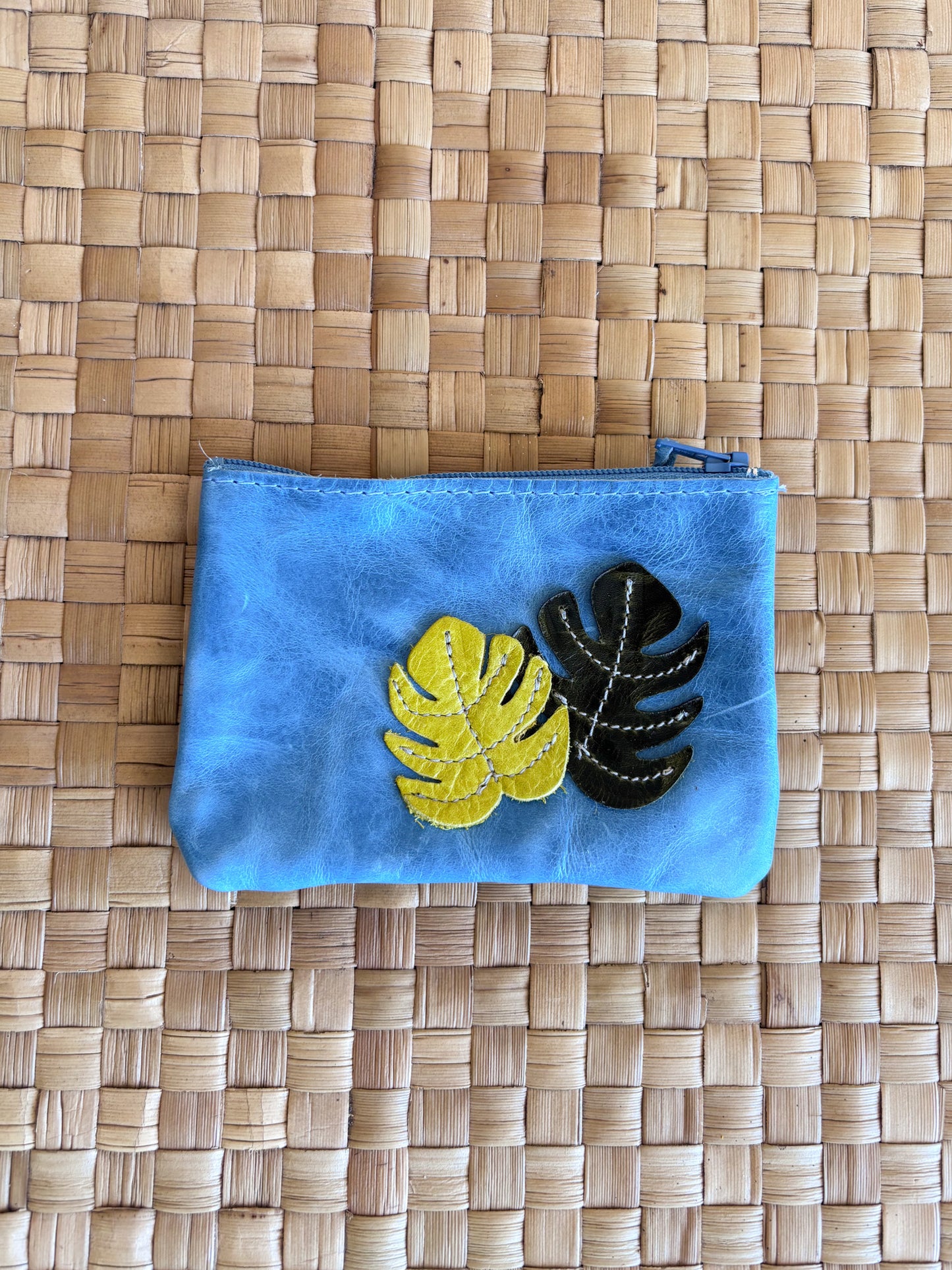 Leather Leʻaleʻa Zip Pouch