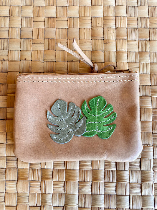 Leather Leʻaleʻa Zip Pouch