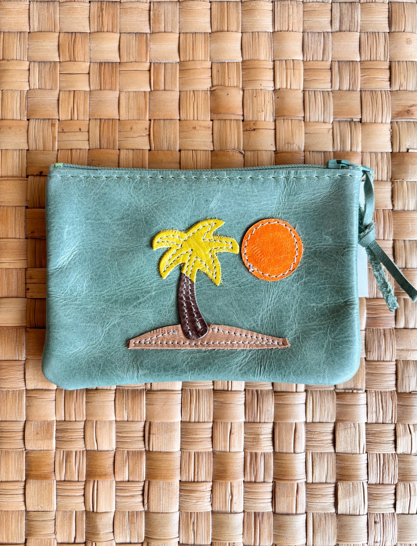 Leather Leʻaleʻa Zip Pouch