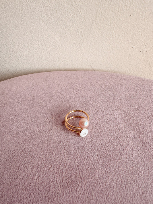 Puka + Pearl Ring
