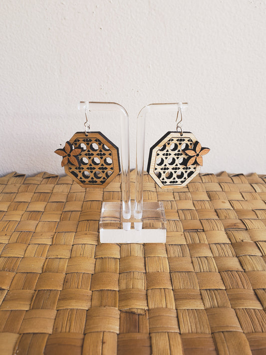 Retro Wood Earrings