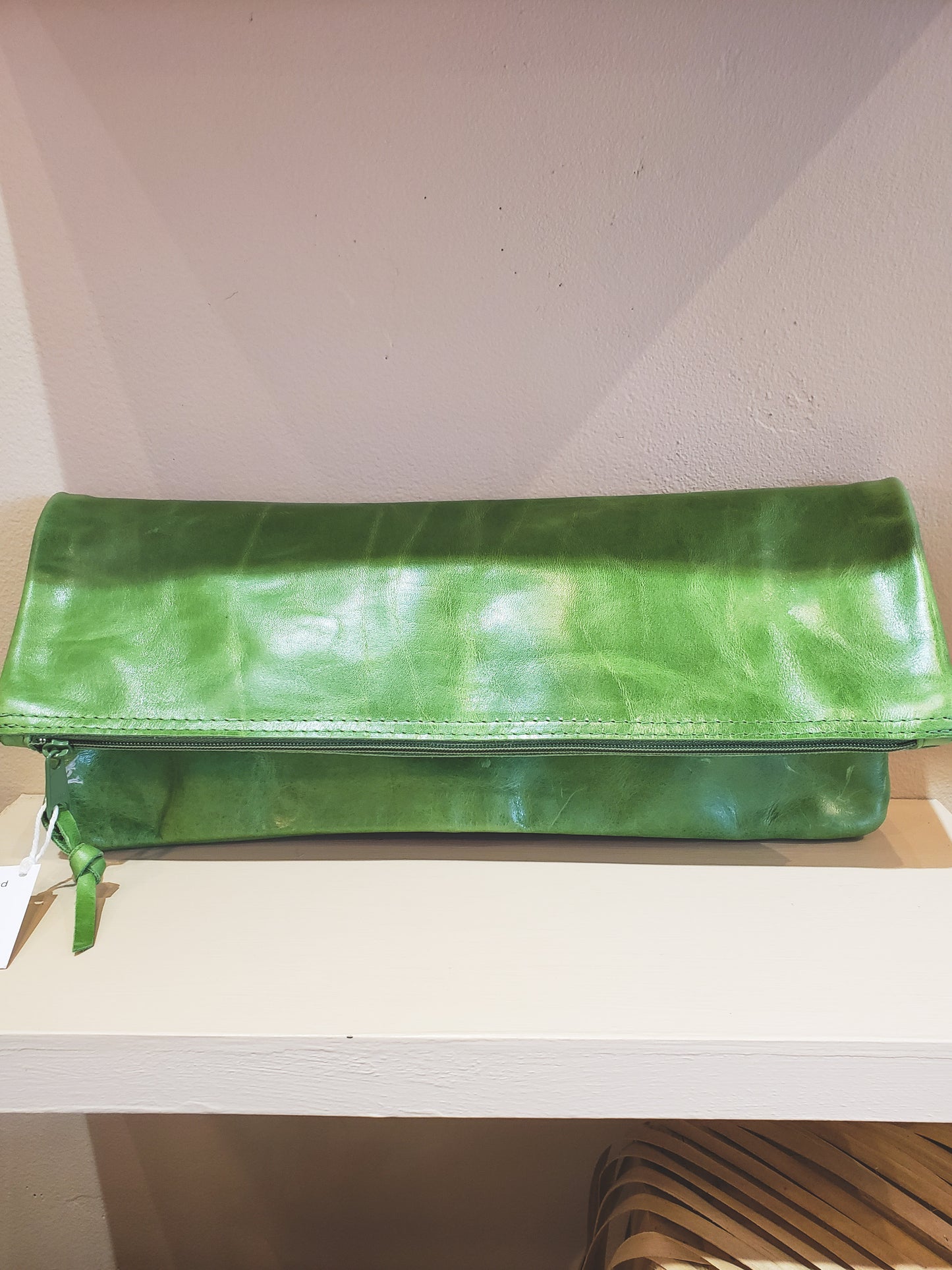Leather XL Fold-over Clutch